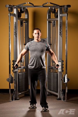 Chest Exercises Standing Incline Cable Flyes